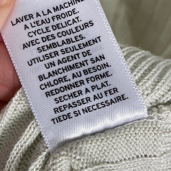 NEW Nordstorm BP Ribbed Crop Sweater Grey Size Large V-Neck Knit Made in USA L - Picture 9 of 11